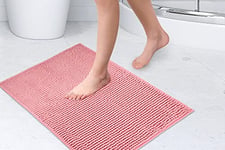 Emma Barclay Noodle Soft Touch Non-Slip Bathroom Rug in Pink - Shower Mat 40x60cm