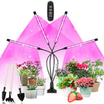 COKOLILA Lampe de Plante, 80 LEDs Lampe de Croissance Lampe Horticole LED pour Plantes à 4 Têtes Lampe, Croissance Spectre Complet Avec Chronométrage Auto ON/OFF pour Les Plantes