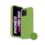 PHONIX Coque pour iPhone 13 Pro Max Silicone Liquide Vert Italie, Compatible avec Magsafe Wireless Charging, Coque pour iPhone 13 Pro Max Antichoc avec Bords surélevés, AMZCLS16