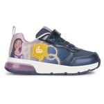 Geox J Spaceclub Girl A Sneaker, Navy Lavender, 11 UK Child