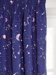 John Lewis Glow in the Dark Constellation Print Pencil Pleat Blackout Children's Curtains, Blue