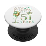 Félicitations à la Reine de 51 ans, 51 ans, 51e anniversaire PopSockets PopGrip Adhésif