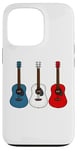 Coque pour iPhone 13 Pro Guitare Acoustique Drapeau Français, Guitariste