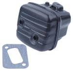 Ljuddämpare avgasljuddämpare med packningssats kompatibel med Husqvarna Motorsåg 340 345 346XP 350 351353 E EPA# 503862803 Hg