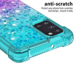 Samsung Galaxy A31 Case Gradient Quicksand Gradient Quicksand pehmeä TPU puskurin tyynynpäällinen - sininen ja violetti