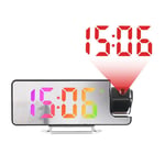 Led Digital Projection Clock Mirror 180°Rotation Large Screen Date Time9911