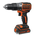 Perceuse sans fil à Percussion BLACK & DECKER Brushless 18V + 2 Batteries Lithium + Chargeur