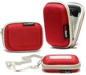 Navitech Red Shockproof Camera Case For AgfaPhoto Realishot DC5500 Camera