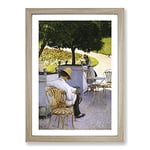 Big Box Art The Orange Trees by Gustave Caillebotte Framed Wall Art Picture Print Ready to Hang, Oak A2 (62 x 45 cm)