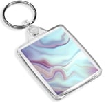 Purple Marble Keyring Ink Smoke Water Art Artist Student Cool Keyring Gift #8782