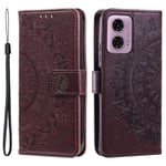 Motorola Moto G04 4G/G24 4G Fodral Mandala Brun