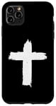 Coque pour iPhone 11 Pro Max Croix chrétienne symbole religieux Jésus est roi pour toujours