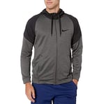 Nike Men M Nk Dry Hd Ls Fz Fleece Plus Sweatshirt - Black/HTR/Black/(Black), 2X-Large