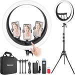 NEEWER Ring Light RP19H 19 inch with Stand and 3 Phone Holders, Upgraded... 