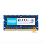 Crucial 8GB 2Rx8 PC3-12800S DDR3-1600Mhz SODIMM Laptop Memory RAM 1.5V 204Pin #G