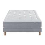 Ensemble Matelas Douces Nuits Mary Mousse HR 55kg/m3 + Sommier Base Morpho 140x200