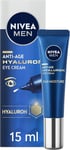 NIVEA MEN Anti-Age Hyaluron Eye Cream 15ml, Men's Eye Cream with Hyaluronic Deep