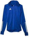 adidas CON20 TK Hood Hooded Track Top Mens, ROYBLU/White, 4XLL