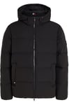 Tommy Hilfiger Doudoune Homme Down Hooded Puffer Jacket avec Capuche, Noir (Black), S