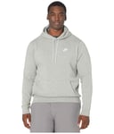Nike M NSW Club Hoodie PO BB Sweat-Shirt Homme DK Grey Heather/Matte Silver/(White) FR: XL (Taille Fabricant: XL-T)