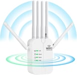 Répéteur WiFi,Amplificateur WiFi,Repeteur WiFi Puissant avec 6 Antennes Puissantes,2 Ports Rj45 LAN,Mode Répéteur & Routeur & AP.Répéteur WiFi Extérieur Couverture WiFi de 300 m²,Facile à Installer