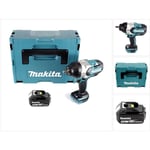 Makita - dtw 1002 T1J 18 v Li-Ion Brushless Boulonneuse à chocs sans fil avec Boîtier Makpac + 1x Batterie bl 1850 5,0 Ah - sans Chargeur