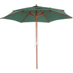 Parasol Florida, parasol de jardin parasol de marché, Ø 3m polyester/bois , vert olive - green