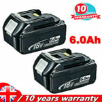 2x For Makita 18V BL1860 BL1840 6.0Ah LXT Li-Ion Cordless Battery BL1830 BL1850