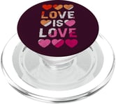 Lesbienne, Cœurs, L'amour est l'amour, Fierté LGBT PopSockets PopGrip pour MagSafe