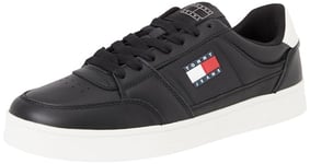 Tommy Jeans Men's TJM The Greenwich New ESS EM0EM01574 Sneakers, Black (Black), 7 UK