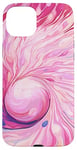 iPhone 15 Plus Swirl Pink Color Illustration Pattern Abstract Art Case