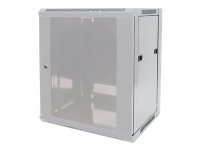 Intellinet Network Cabinet, Wall Mount (Standard), 9U, Usable Depth 410mm/Width 510mm, Grey, Flatpack, Max 60kg, Metal & Glass Door, Back Panel, Removeable Sides, Suitable also for use on desk or floor, 19,Parts for wall install (eg screws/rawl plug