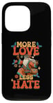 Coque pour iPhone 13 Pro Plus d'amour, moins de haine, Gypsy Santa, Hippy, Groovy Christmas