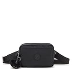 Kipling ABANU MULTI Petit sac à bandoulière convertible en sac de taille, Black Noir (Noir)