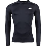 Nike Pro Long Sleeve Top Mens XL Black Dri-Fit Tight Compression Fit Mock