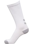 Hummel Unisex Elite Compression Socks, unisex_adult, Socks, 203405, White/Alloy, 1