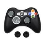 Pour Xbox 360 Étui De Protection Souple Manchon De Peau De Contrôleur Sans Fil/Filaire Pour Accessoires De Casquettes De Manette Xbox 360, Noir