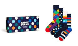 Happy Socks, 4-Pack Gift Box Crew Socks, Multi-Color Socks Gift Set for Men and Women, Size 36-40