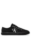 Calvin Klein Jeans Homme Baskets Vulcanisées Essential Vulc Chaussures, Noir (Triple Black), 46