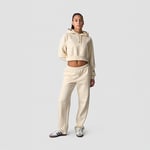 Everyday Cropped Hoodie Wmn, Cream