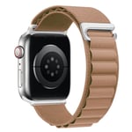 Alpine Loop-armband för Apple Watch Ultra 2, 49 mm, 44 mm, 40 mm, 45 mm, 41 mm, 42 mm, 38 mm, 45 mm, armband correa iWatch serie 9, 8, 7, 6, se Light coffee 42mm 44mm 45mm 49mm