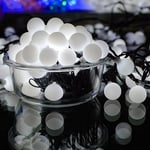 Led färgad lampa frostad liten vit boll julfestival utomhus innergård dekoration batteri box ljus White 3M20led USB