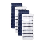 KitchenAid Albany Kitchen Towel Set 4-Pack 16"x26", Blue Willow/White