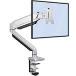 ErGear Support Écran PC en Aluminium pour 13"-32" Moniteur, Bras Articulé Ecran PC Réglable en Hauteur, Rotation à 360°, Poids 2-8KG, VESA 75x75/100x100mm, Argent