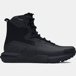 Chaussure militaire imperméable zippée Under Armour Valsetz pour homme Noir / Noir / Jet Gris 47.5