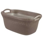 Laundry Basket Knit 40L Metallic Brown Curver