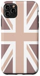 Coque pour iPhone 11 Pro Max Drapeau britannique Beige cool Union Jack