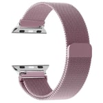 Milanese loop-rem för Apple Watch-band 44 mm 40 mm 45 mm 49 mm 41 mm 38 mm 42 mm 44 mm armband iwatch Series 9 3 6 5 SE 7 8 Ultra 2 starlight - rosa guld pink gold 42mm/44mm/45mm/49mm