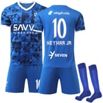 Al-Hilal Saudi FC Hemma Fotbollströja för Barn Nr 10 Neymar 2004-2025 adult XS