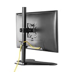 ProperAV Desk Monitor Mount with Free Standing Base 17" 19" 21" 22" 23" 24" 27" 32" VESA Max 100x100 Height Max 465mm